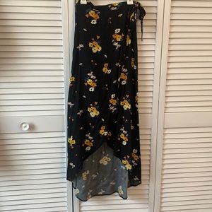 Floral wrap skirt